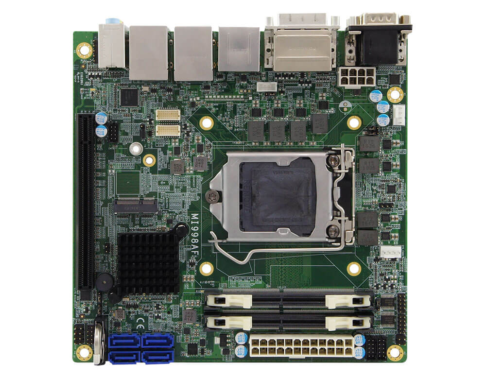 MI998 iBASE Mini-ITX Board with Intel® Xeon® E / CoreTM / Pentium® / Celeron® prozessors side view