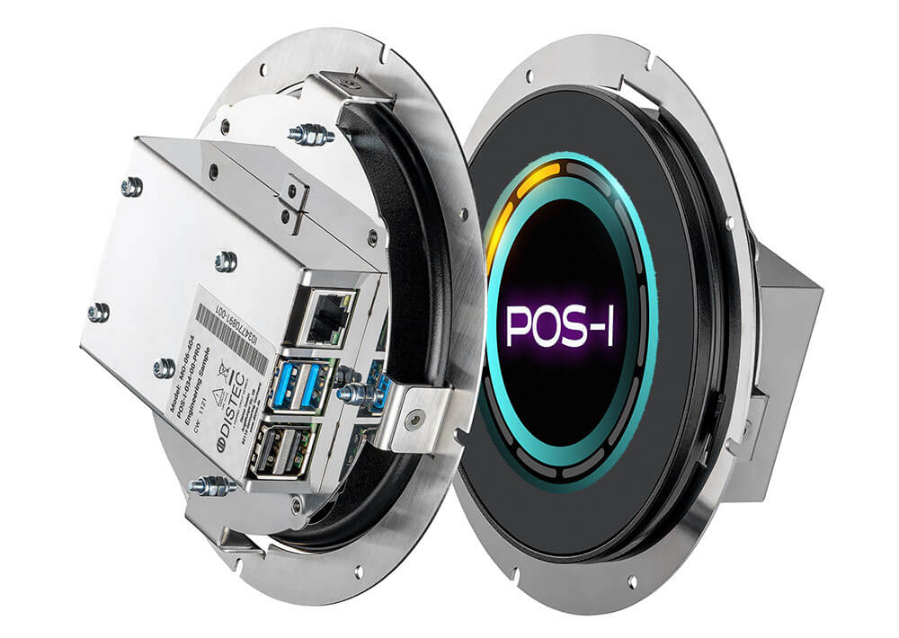 POS-I-034-00-PRO-V4 mit integriertem Raspberry Pi 4 und Montagerahmen
